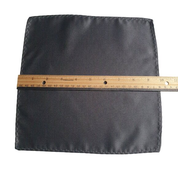 Gray Pocket Square Textured Fabric Formal Suit Wedding Gift 9.5 Inch Width Gift - Picture 3 of 5